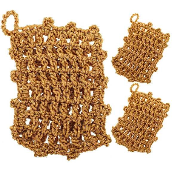 3pcs Kitchen Scrubber Cloth Dish Net Washing Towel Cleaning Cloth Dish Rags