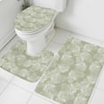 thumbnail image 3 of Sage Green Leaves Bath Mat 3 Piece Bathroom Rug Set, Vintage Abstract Art Botanical Non Slip Bath Rug Contour Mat and Toilet Lid Cover, Absorbent Shower Mats Soft Bath Rugs and Mats Sets, 3 of 8