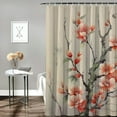 thumbnail image 2 of JRXY Beautiful Pink Peach Blossom Beautiful Flower Shower Curtain Multiple Sizes White, 2 of 6