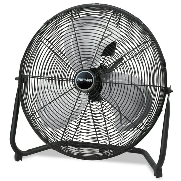 Patton High Velocity Fan, ThreeSpeed, Black, 20" 1/2"W x 8 5/8"H