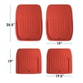 thumbnail image 7 of FH Group Universal Fit Faux Leather Deep Dish Floor Mats, Trim-to-Fit Mats for Cars, Sedan, SUV, Truck - Red, 7 of 7