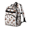 thumbnail image 2 of Football Bow White Pattern Cute School Backpack Bag for School with Padded Back and Adjustable Shoulder Straps 15.25"x11.5"x5.25", 2 of 5