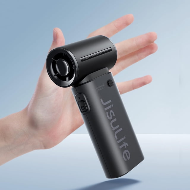 Turboventilador portátil JISULIFE portátil recargable por USB 3600 mAh