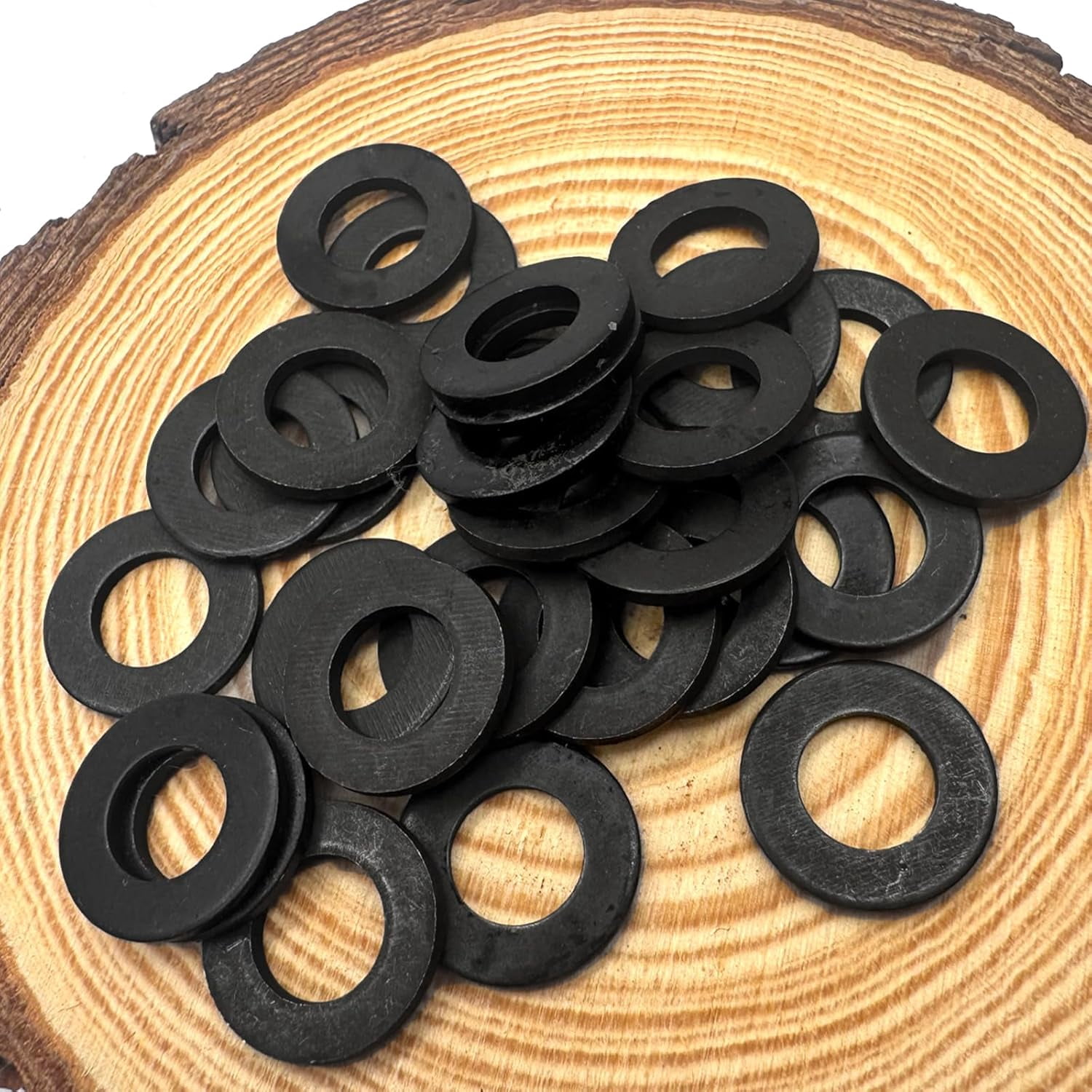 50 Pieces 10 Stainless Steel Flat Washers, Black Oxide Coated Flat Washers