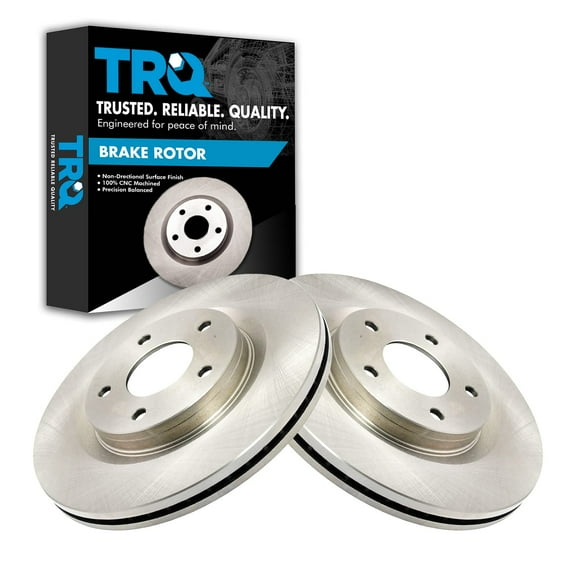 TRQ Front Brake Rotors Set Vented Fits Select 2011-2017 Nissan Juke 2017-2019 Sentra