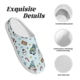 thumbnail image 5 of Daiia Winter Wonderland Light Blue Print Women’s Fuzzy Slippers Memory Foam Lightweight House Shoes Cozy Loafer Flannel House Shoes-37/38, 5 of 7
