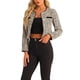 thumbnail image 4 of CHAQUETA DE TWEED PARA MUJER CON CUELLO REDONDO Y CIERRE DE BOTONES DE LARGA MANGA TAMAÑO M COLOR ALBARICOQUE, 4 of 6