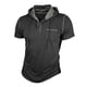 thumbnail image 2 of Ceisia Men's Slim Fit Contrast Hooded Henley Short Sleeve Shirt with Chest Pocket Gifts, 2 of 6