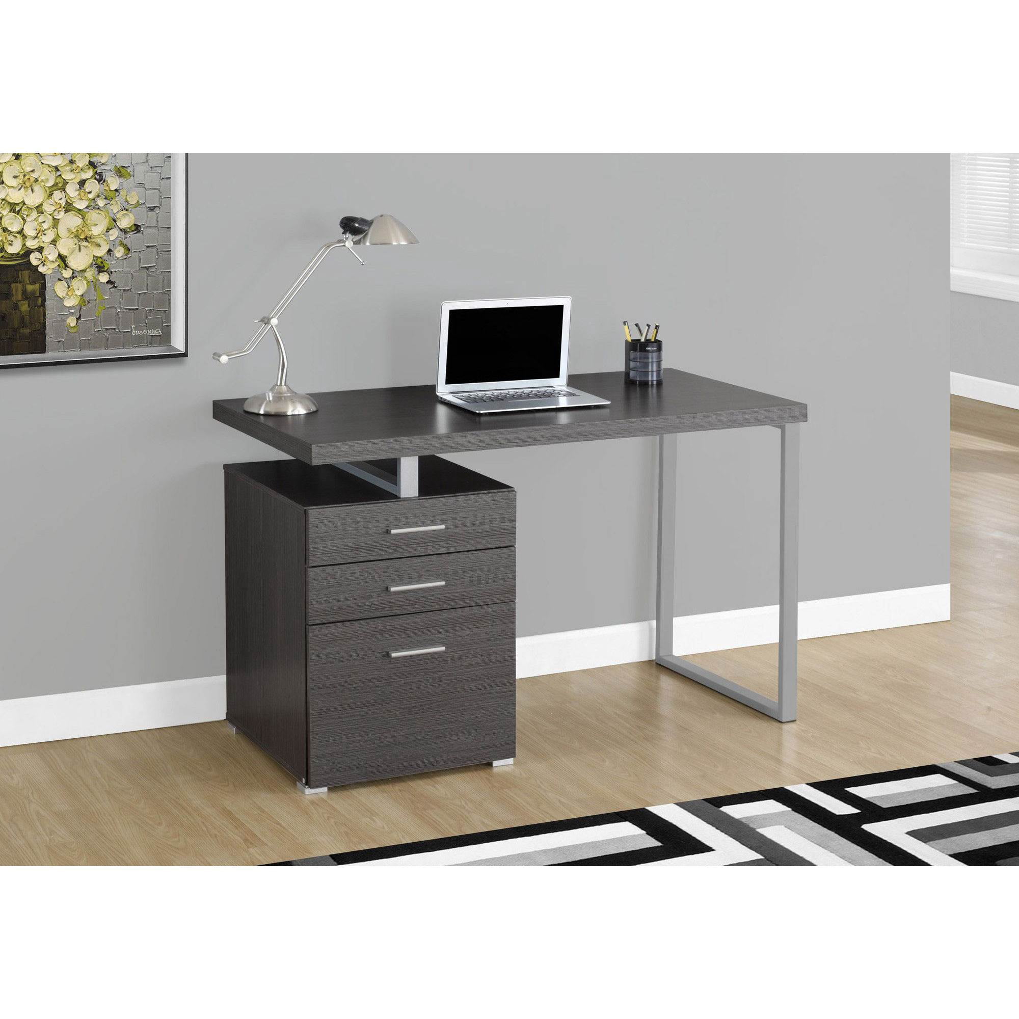 Monarch Specialties Computer Desk, Home Office, Laptop, Storage Drawers, 48"L, Work, Grey Laminate