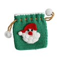 thumbnail image 2 of Ganfancp Día de Navidad Manzanas Bolsa Dulce Handiwork Tejedor Bolsa de Lana de Ganchillo Bolsa de Cordón Mini Bolsillo de Almacenamiento Ofertas Del Día 1* Bolsillo con Cordón, 2 of 6