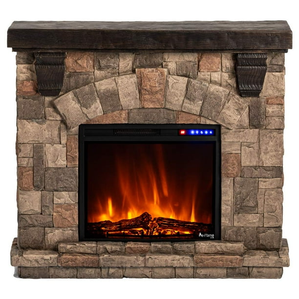 Alpine Fireplace Mantel and Electric LED Fireplace 45" Wide x 40