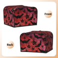 thumbnail image 2 of KLL Bats And Spiders Print 4 Slice Toaster Dust Covers Kitchen Small Appliance Cover with 2 Pockets,Can hold Jam Spreader Knife & Toaster Tongs (12.4 x 10.6 x 8.2), 2 of 6
