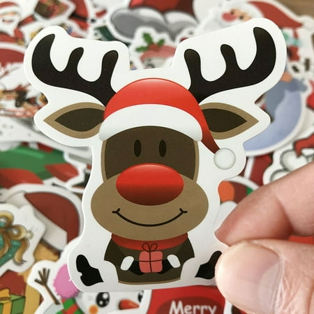 25pcs/lot Merry Christmas 3D Carton Bubble Sticker Santa Claus Puffy ...
