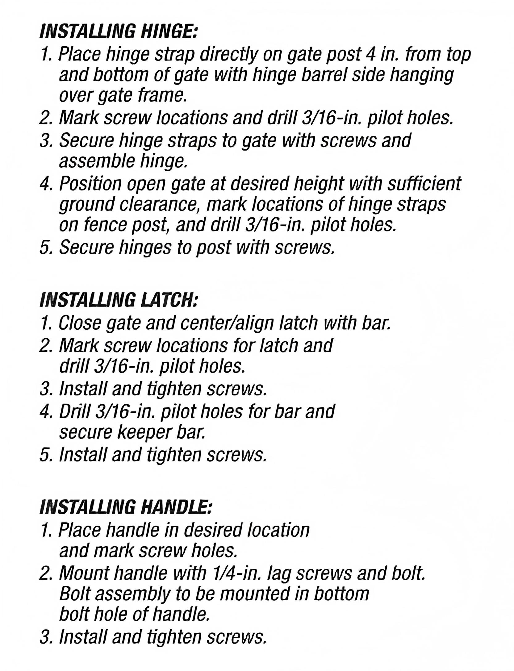 Hyper Tough Black Steel Post Latch Gate Kit with 8" Decorative Strap Hinges, Spring-Loaded Latch, Gate Pull Handle and Installation Hardware
