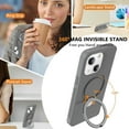 thumbnail image 2 of Magnetic Stand Case for iPhone 15 Pro (6.1 inch) with 360° Rotatable Invisible Ring, Compatible with Magsafe, Shockproof, Non-Yellowing, Slim Translucent Case for iPhone 15 Pro-Blue, 2 of 14