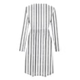 thumbnail image 3 of HAPIMO Round Neck Floral Print Pleated Dress Women Casual Dress for Daily Wear Gray M, 3 of 6