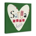 thumbnail image 2 of Stupell Industries Eclectic Santa Stop Here Heart Canvas Art, 17 x 17, by Sazerelli Designs, 2 of 7