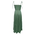 thumbnail image 6 of DHFJKG Women's Summer Dress Smocked Cami Spaghetti Strap A Line Maxi Dress Fashion Beach Vacation Clothes Stylish Dresses, 6 of 6