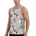 thumbnail image 2 of Pofeuu West Cowgirl Disco Print Men's Workout Tank Tops Sleeveless Muscle Gym Shirt Quick Dry-X-Large, 2 of 7