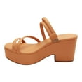 thumbnail image 3 of Rust Strappy Slip On Platform Heel, 3 of 7