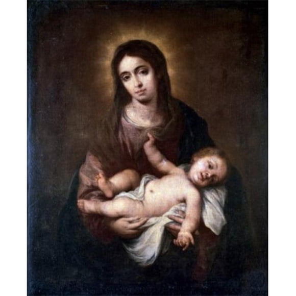 Posterazzi SAL900204 Vierge & Enfant N ° 1 Bartolome Esteban Murillo 1617-1682 Espagnol Affiche Impression - 18 x 24 Po
