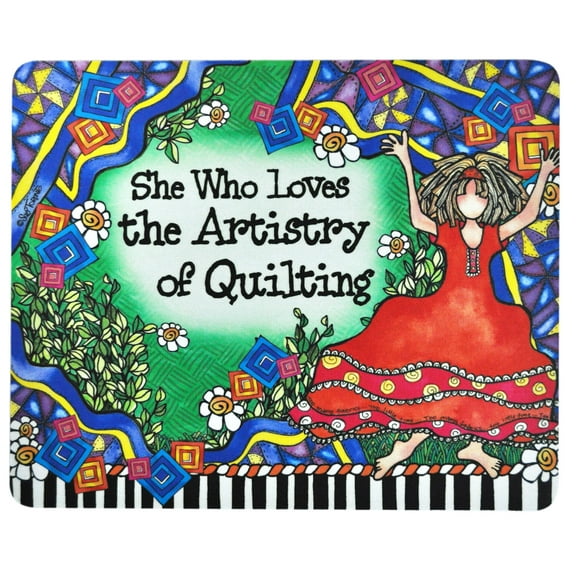 She Who Loves the Artistry of Quilting Mouse Pad