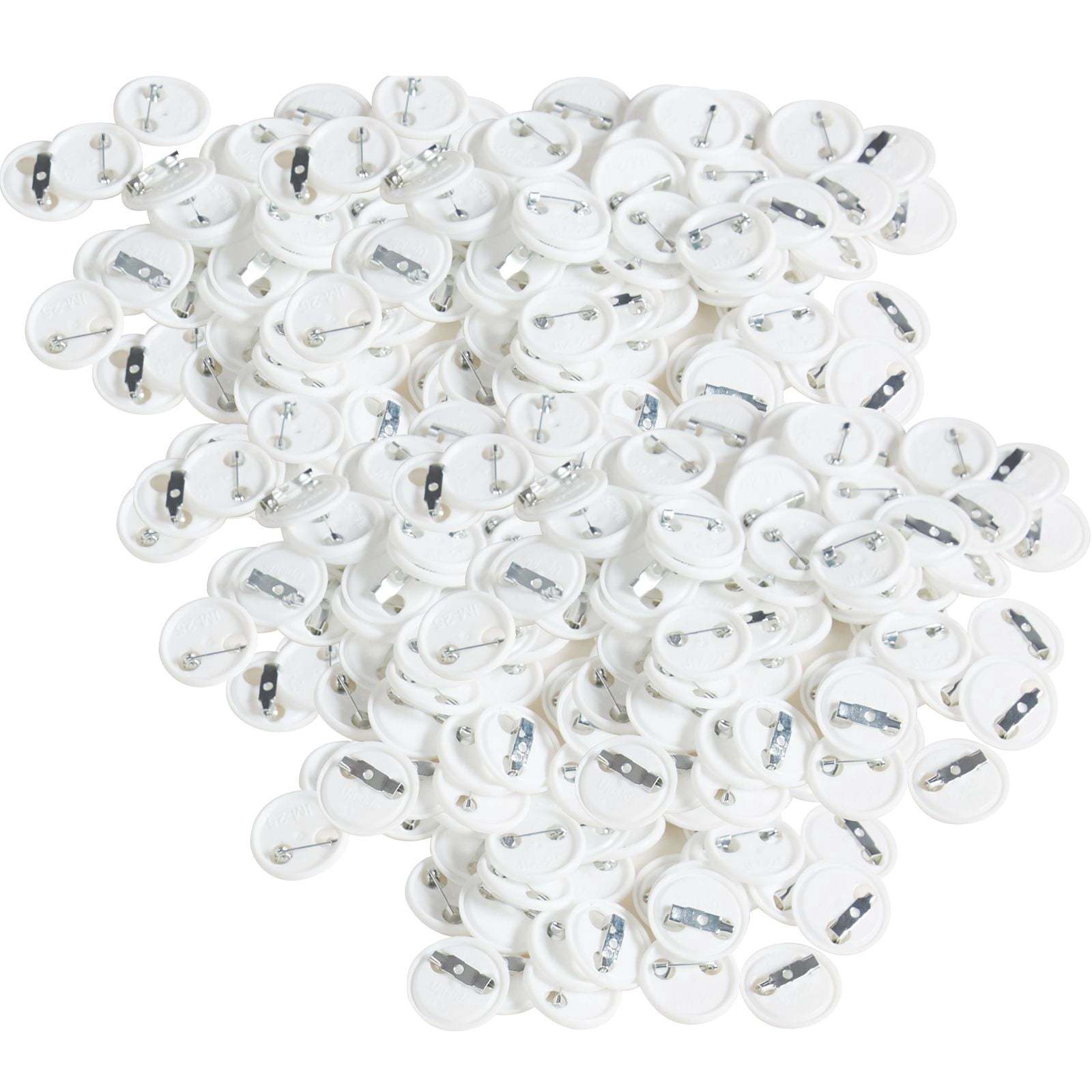 Pinback Button Parts 500 Sets, 25mm with Metal Covers and Bottom Parts, High Transparency Films, Compatible with Most 25mm Button Makers for DIY Badges