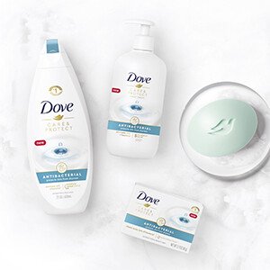 Dove Care and Protect Antibacterial Beauty Bar Soap All Skin Type, Unscented, 3.75 oz (4 Bars) - image 2 of 10