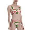 thumbnail image 2 of Fotbe Watermelon Women's High Waisted Bikini Tankini Sets Two Piece Bathing Suits High Cut Scoop Neck Swimsuit-XX-Large, 2 of 8