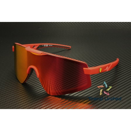 FERRARI SCUDERIA FZ6009U 514 6Q Matte Red Mirror Red 47 mm Men's Sunglasses