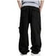 thumbnail image 3 of Pantalones largos de moda para hombre, casuales, de color sólido, con bolsillos y cremallera, cintura elástica, de algodón., 3 of 4