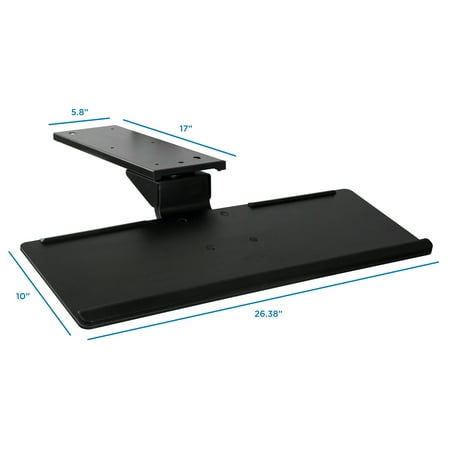 Mount-It! - Ergonomic Under-Desk Keyboard Tray - Slate Black