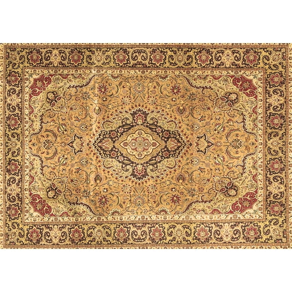 Ahgly Company Indoor Rectangle Persian Brown Traditional Area Rugs, 5' x 7'