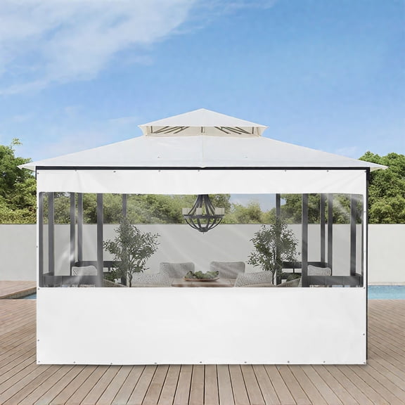 8x13ft Clear Waterproof Tarp Tarpaulin with Grommets for Outdoor, PVC Heavy Duty Rainproof Covering,Transparent Waterproof Tarpaulin Tarp Cover for Camping,Porch and Garden,White