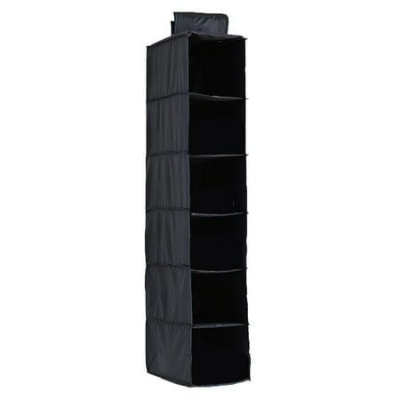 6 Shelf Hanging Closet Organizer Space Saver Breathable Hanging
