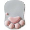 thumbnail image 1 of Cute Office Mouse Pad with Wrist Support Cat Paw Design, Gifts for Office Desk Home Gaming Kawaii Stuff Gifts, Ergonomic Mouse Pad with Wrist Rest Cut, 1 of 4