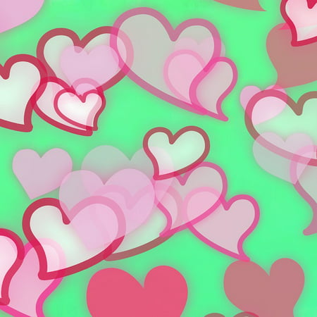 LAMINATED POSTER Love Romantic Pattern Wallpaper Hearts Valentine Poster Print 24 x