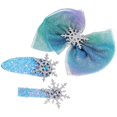 thumbnail image 2 of Christmas Hair Barrettes 3Pack Christmas Decorative Item For Women Masquerades Blue Snowflake Shape, 2 of 3