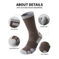 thumbnail image 4 of Domzle Hiking Socks, Moisture Wicking Breathable Cushioned Running Socks, Anti-Blister Socks for Men Women Coffee, 4 of 4