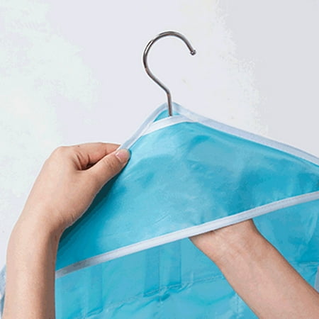 

TANGNADE 16Pockets Clear Hanging Bag Socks Bra Underwear Rack Hanger Storage Organizer
