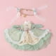 thumbnail image 5 of Vestido de muñeca BJD de 1/6 de 12 pulgadas con diadema de encaje hecha a mano para la noche de muñecas Verde, 5 of 9
