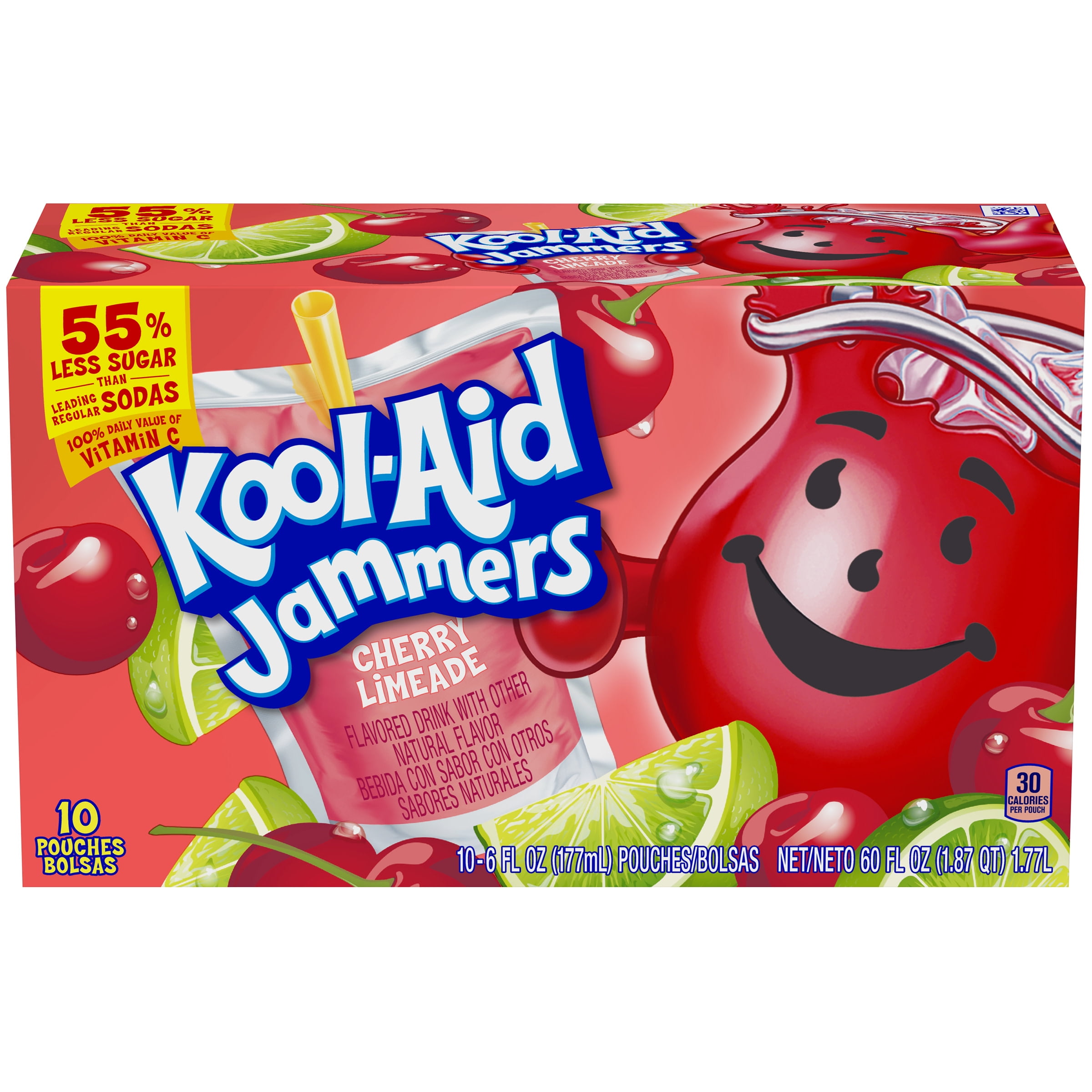 KoolAid Jammers Cherry Limeade Naturally Flavored Soft Drink, 10 ct