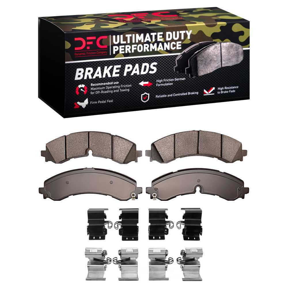 Dynamic Friction Company 1400-2250-01 DFC Ultimate Duty Performance Brake Pads and Hardware Kit
