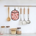 thumbnail image 5 of Pofeuu Strawberry Print Silicone Pot Mat Mitten With Hanging Loop Heat Resistant Oven Mitts Non-Slip Bbq Baking Smoking Potholders, 5 of 7