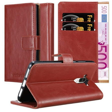 Cadorabo Case for Huawei MATE 9 Cover in WINE RED magnetic closure