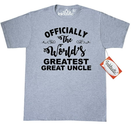Inktastic Officially The World's Greatest Great Uncle T-Shirt Best Mens Adult Clothing Apparel Tees