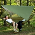 thumbnail image 4 of Tignapoo Waterproof Sunshade and Mosquito Net Hammock Combo - Lightweight Camping Swing Set with Green Canopy and Insect Protection for Outdoor Adventures, Hiking, Fishing, and More!, 4 of 7