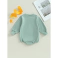 thumbnail image 4 of Bagilaanoe Newborn Baby Girl Boy Oversized Romper Sweatshirt Long Sleeve Bodysuit Pullover 6M 12M 18M 24M Infant Casual Tee Tops, 4 of 9