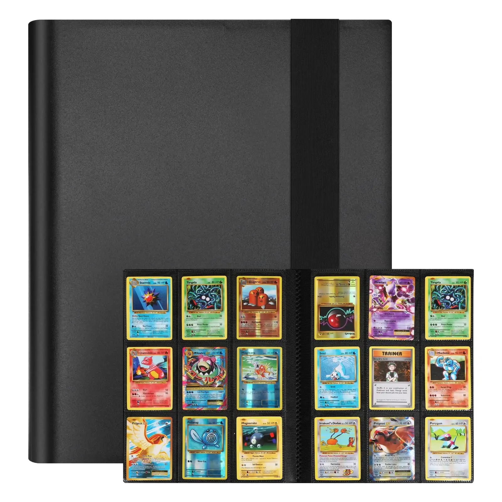 Pokemon Card Binder HYMENEX 9-Pocket Trading Card Binder - 540 Side-Loading  Slots, Pink, Prevents Card Bending & Spills Side Loading Card Binder 540  Pockets