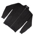 thumbnail image 2 of Chaqueta de punto para hombre Nikou abrigo informal de polar con cremallera completa manga larga cuello alto color negro talla M, 2 of 15